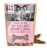 SANA BEEF FILLETS WITH RASPBERRY & SPINACH